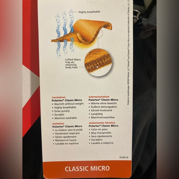 NWT North Face Polartec classic micro fleece hooded full zip jacket sz S - Picture 7 of 13